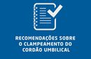 Recomendações sobre o clampeamento do cordão umbilical 