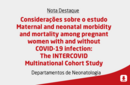 Considerações sobre o estudo Maternal and neonatal morbidity and mortality among pregnant women with and without COVID-19 infection: The INTERCOVID Multinational Cohort Study 
