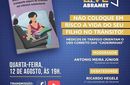 Importância do uso da “cadeirinha” no trânsito é tema de live 