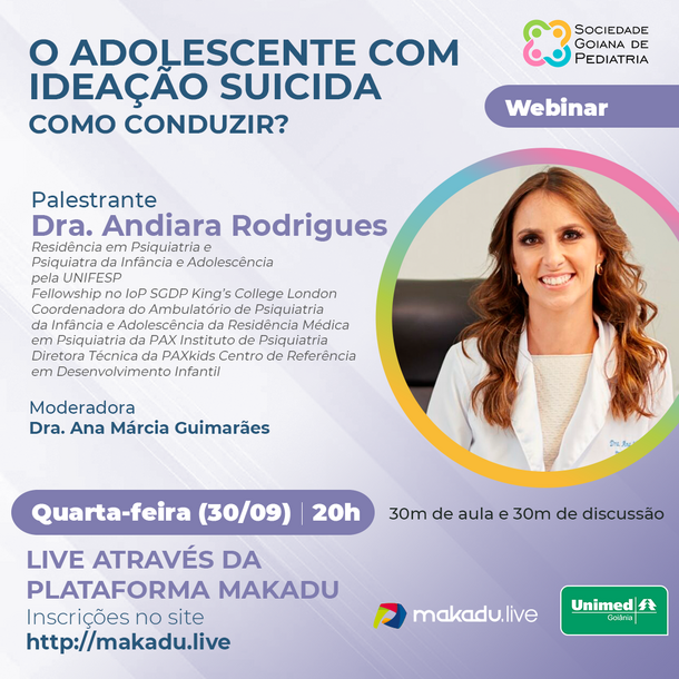 Live: O Adolescente Com Ideação Suicida – Como Conduzir?