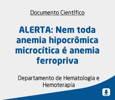 ALERTA: Nem toda anemia hipocrômica microcítica é anemia ferropriva