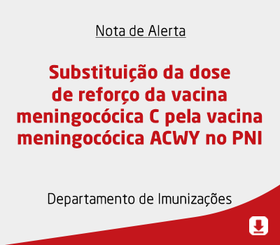 Substituição da dose de reforço da vacina meningocócica C pela vacina meningocócica ACWY no PNI