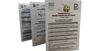 Folder para uso diário no transporte neonatal 2024